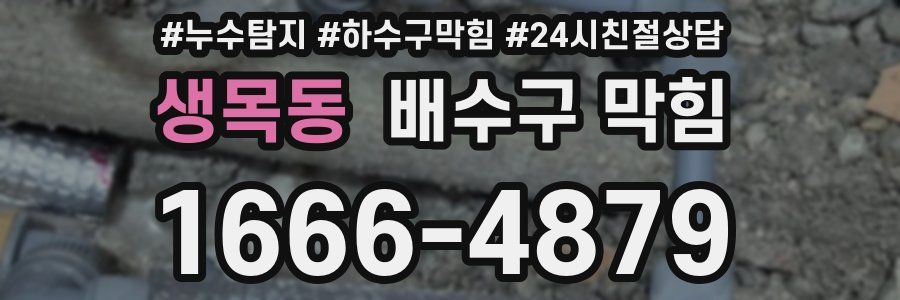 생목동 배수구 막힘