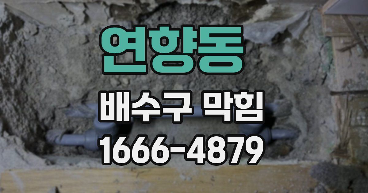 연향동 배수구 막힘
