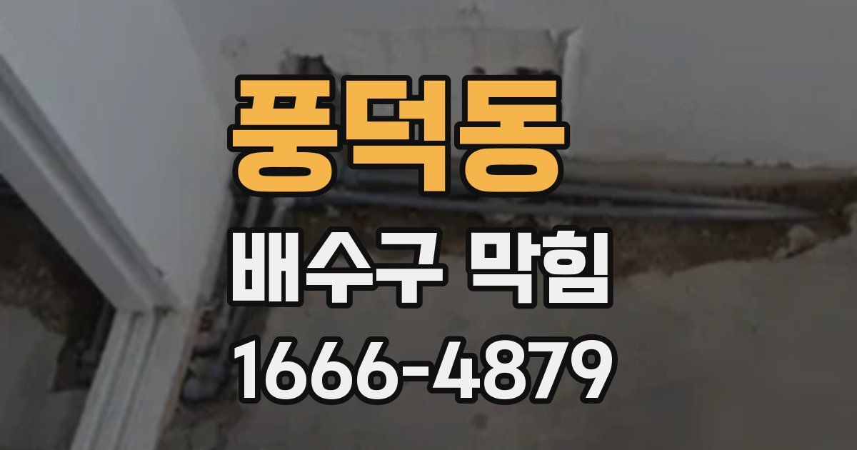 풍덕동 배수구 막힘