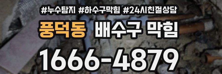 풍덕동 배수구 막힘