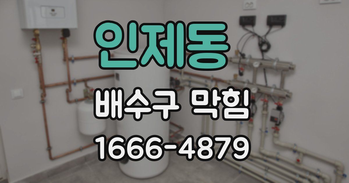 인제동 배수구 막힘