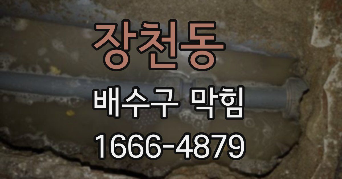 장천동 배수구 막힘
