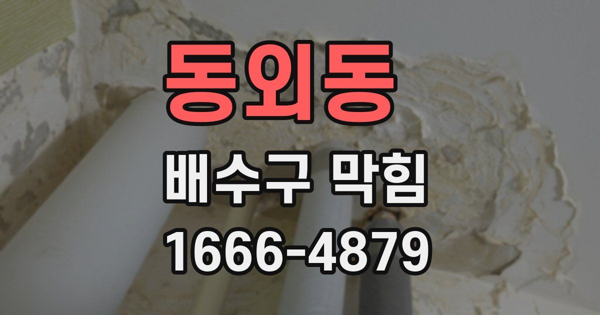 동외동 배수구 막힘