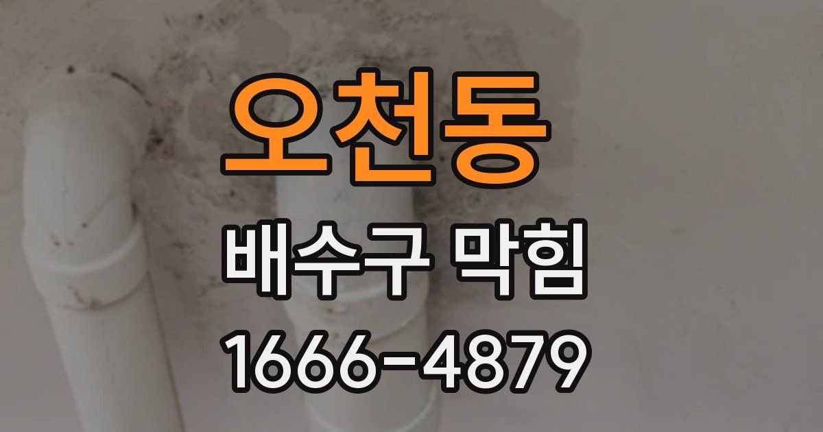 오천동 배수구 막힘