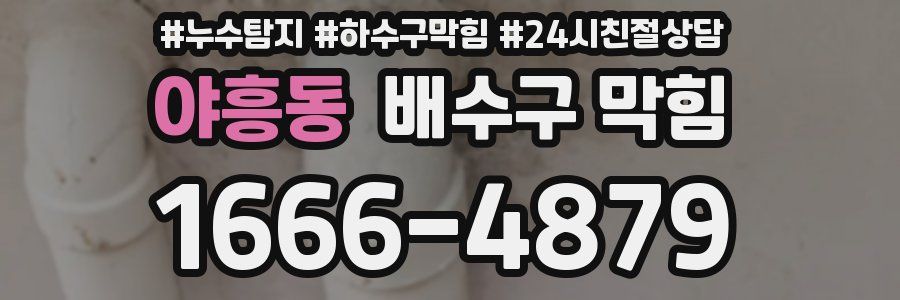 야흥동 배수구 막힘