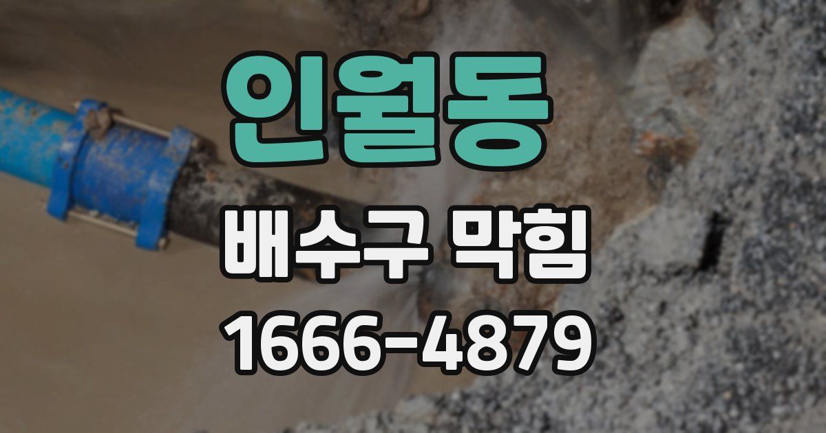 인월동 배수구 막힘
