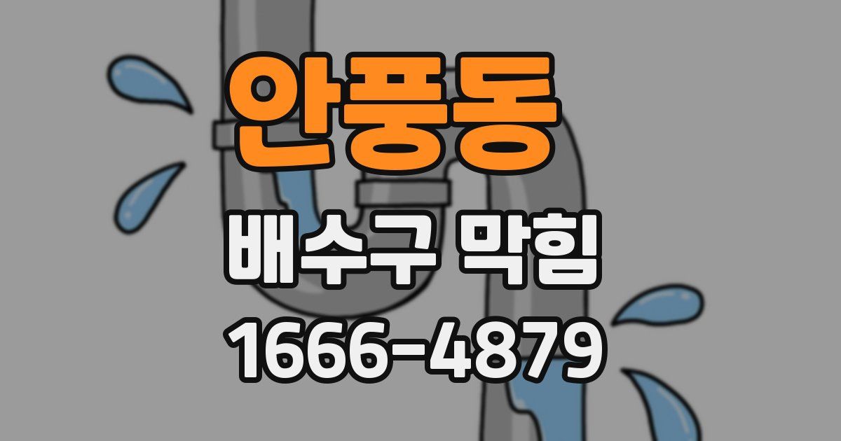 안풍동 배수구 막힘