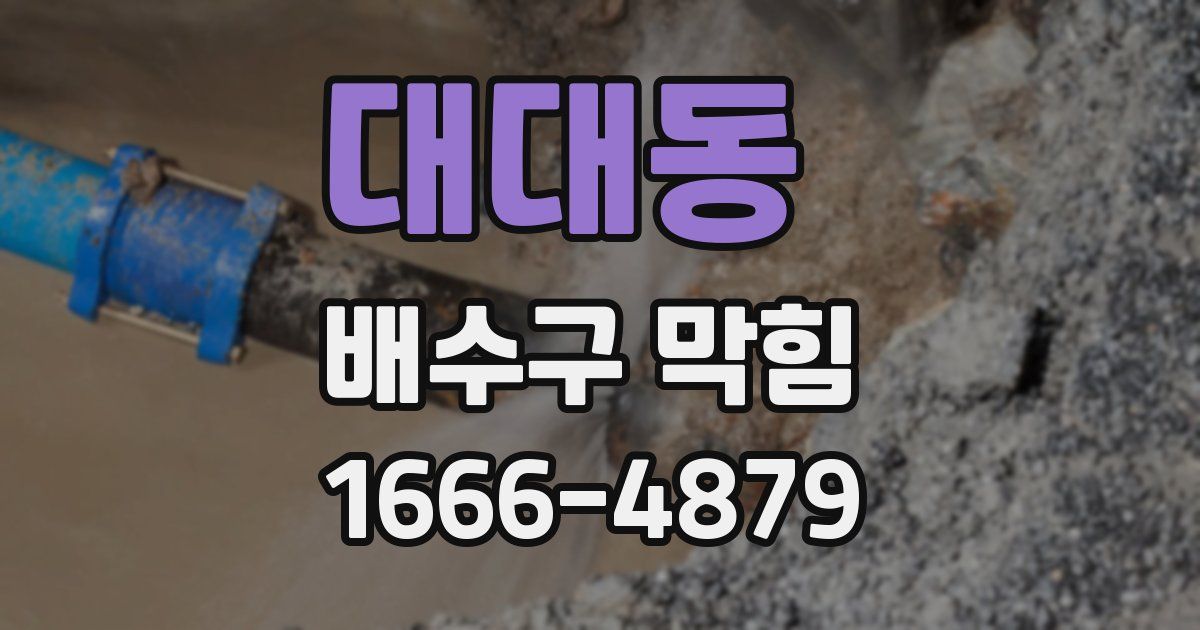 대대동 배수구 막힘