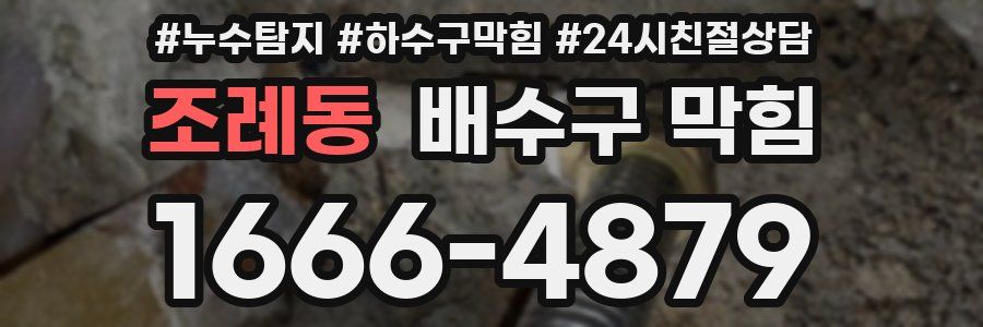 조례동 배수구 막힘