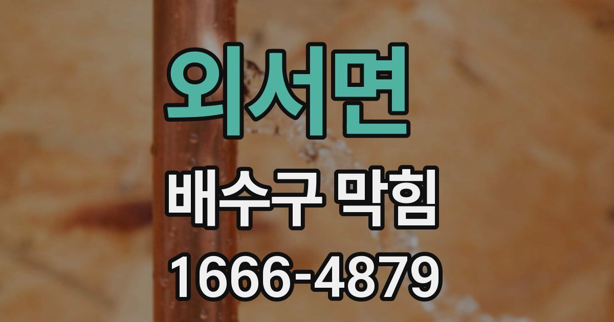 외서면 배수구 막힘