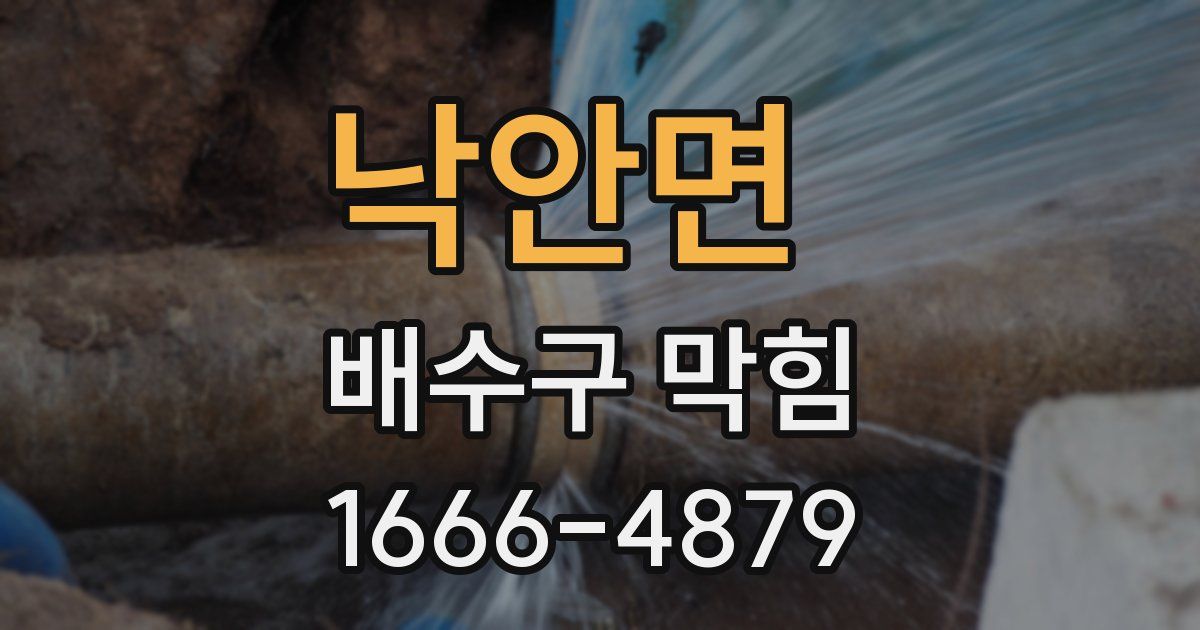 낙안면 배수구 막힘