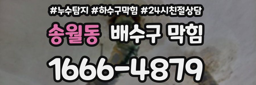 송월동 배수구 막힘