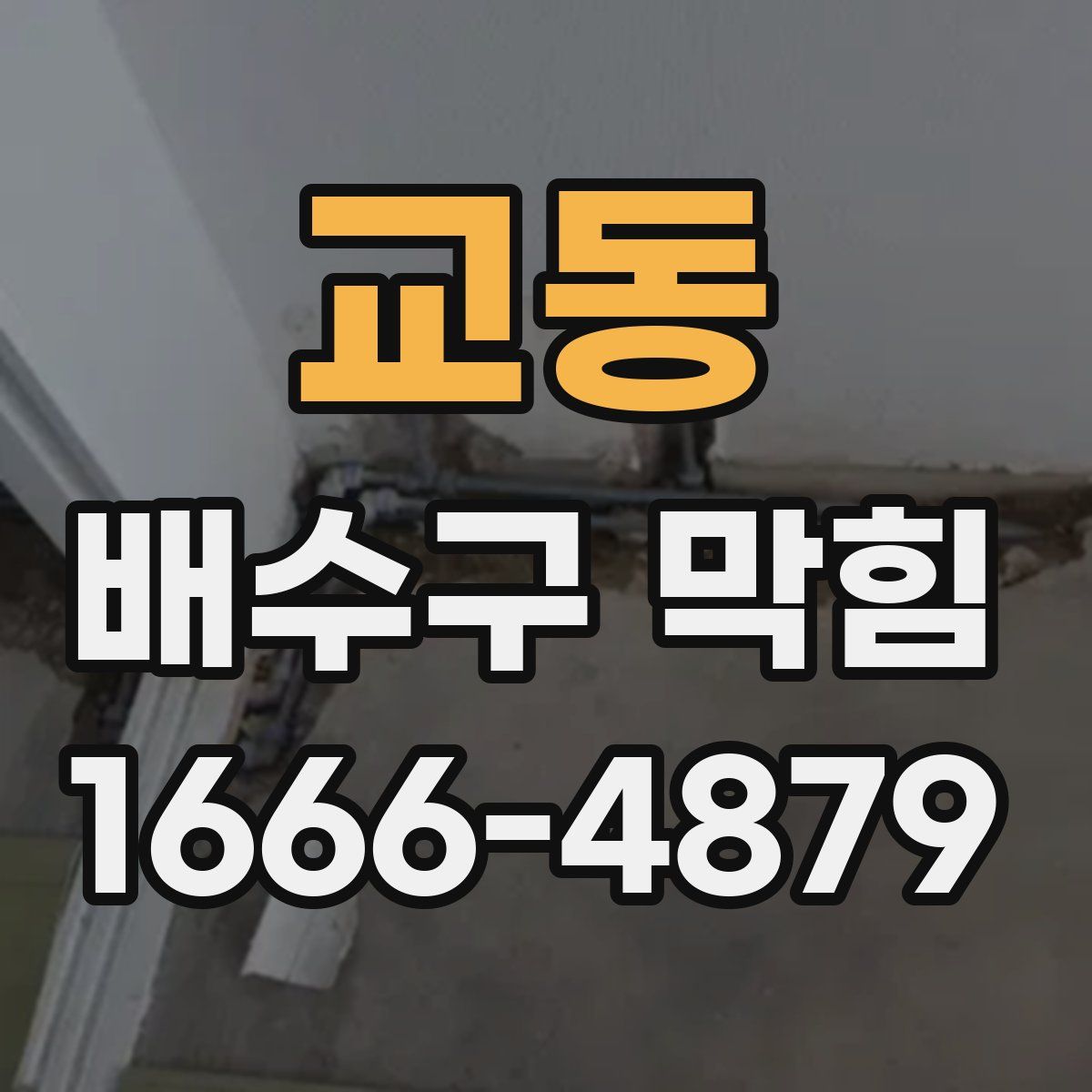 교동 배수구 막힘