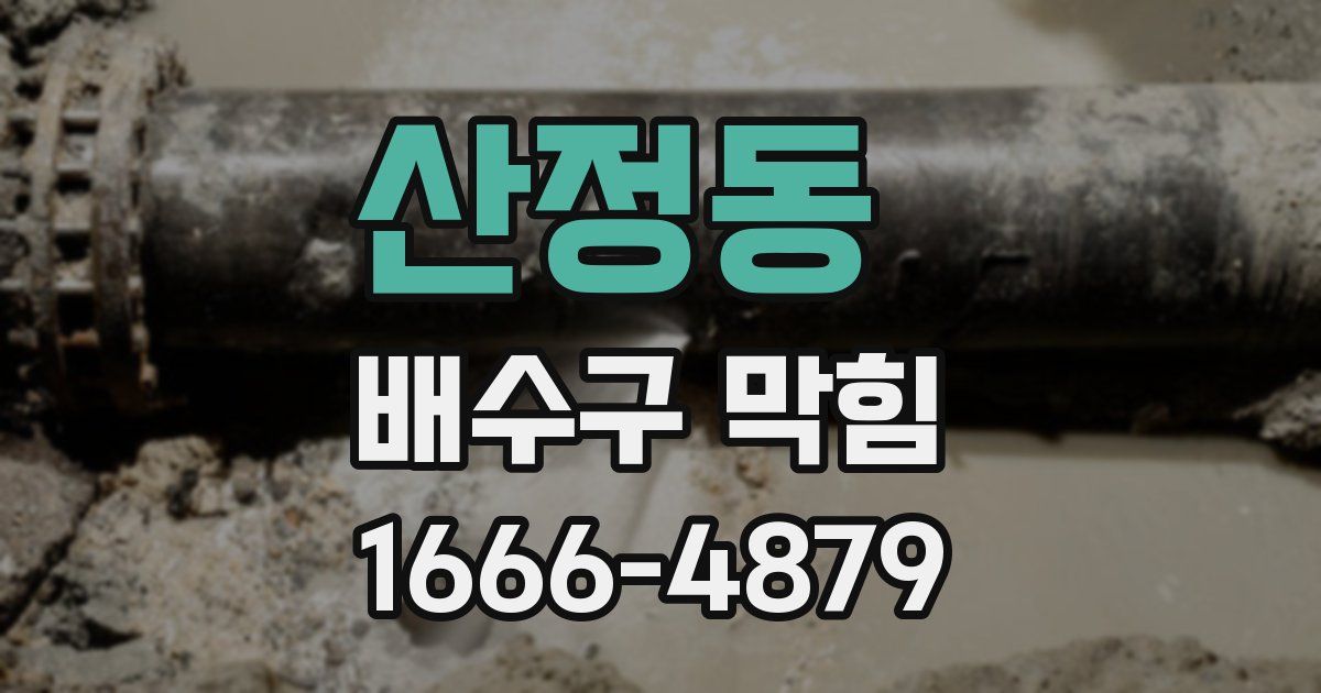 산정동 배수구 막힘