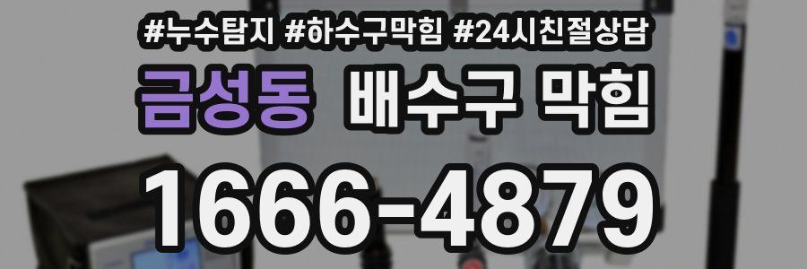 금성동 배수구 막힘