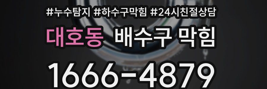 대호동 배수구 막힘