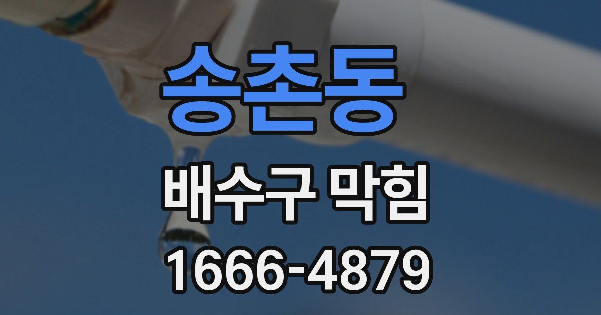 송촌동 배수구 막힘