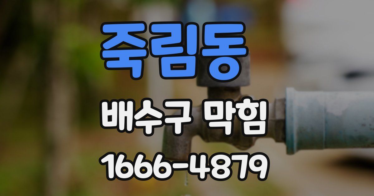 죽림동 배수구 막힘