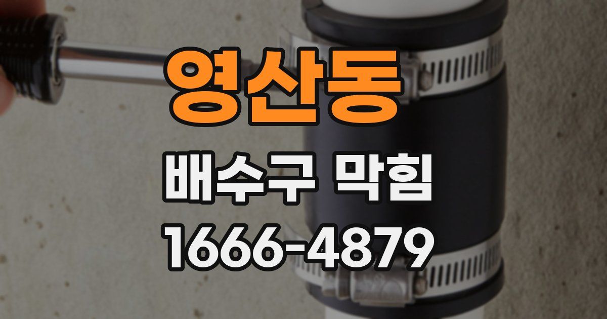 영산동 배수구 막힘