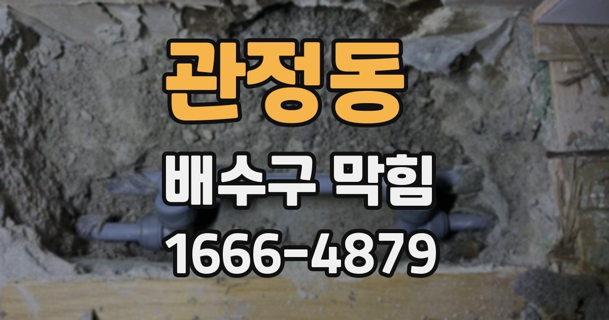 관정동 배수구 막힘
