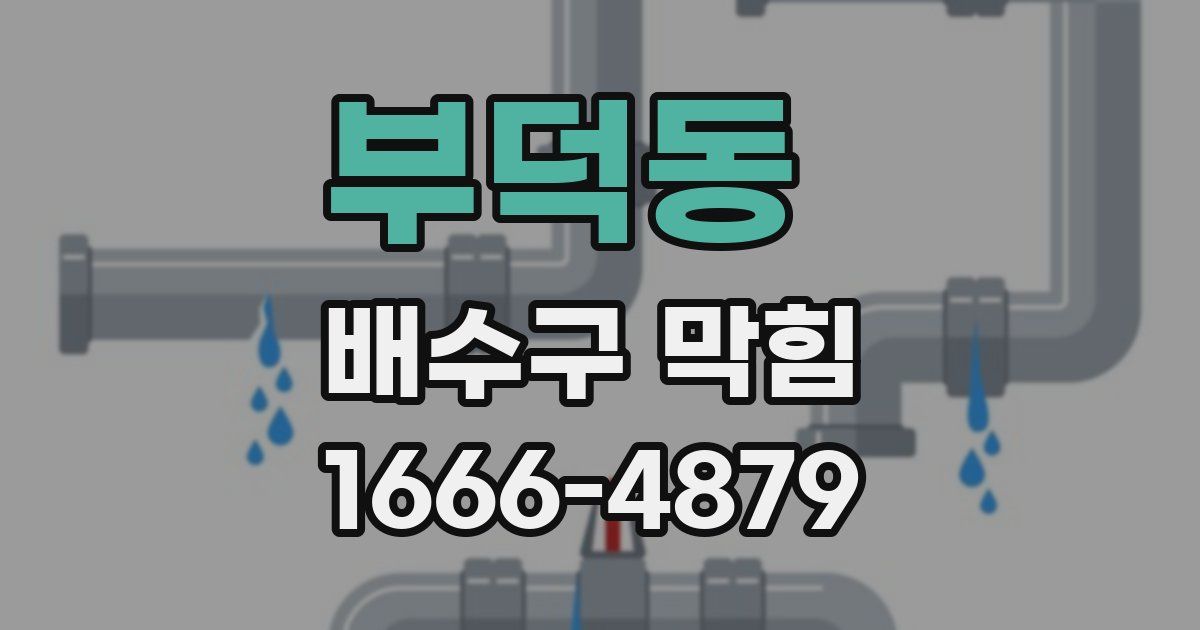 부덕동 배수구 막힘