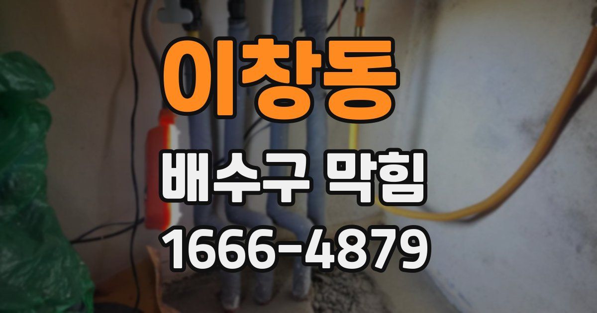 이창동 배수구 막힘