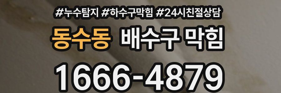 동수동 배수구 막힘