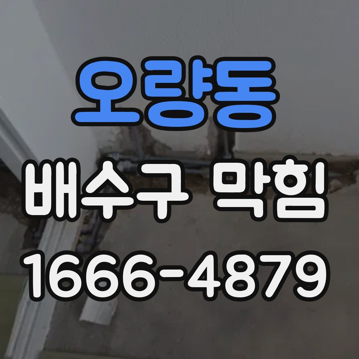 오량동 배수구 막힘