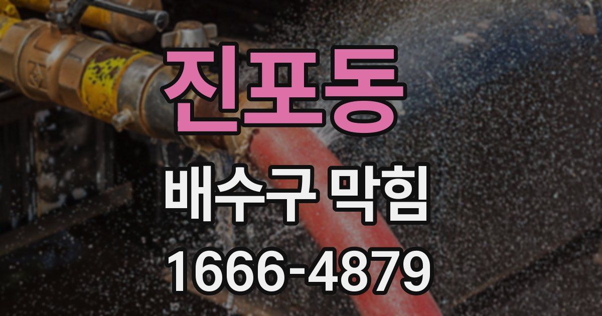 진포동 배수구 막힘
