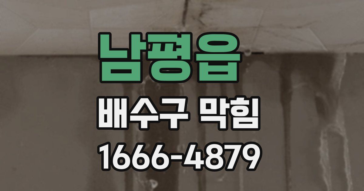남평읍 배수구 막힘