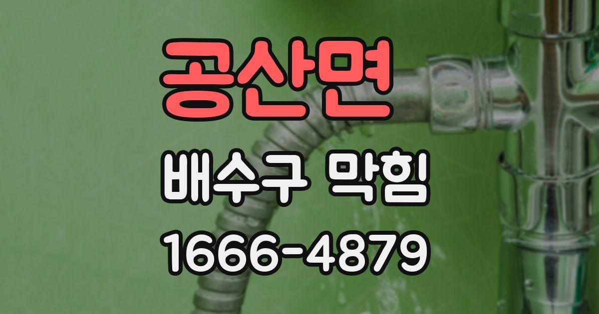 공산면 배수구 막힘