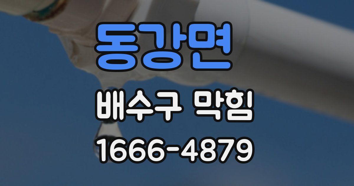 동강면 배수구 막힘