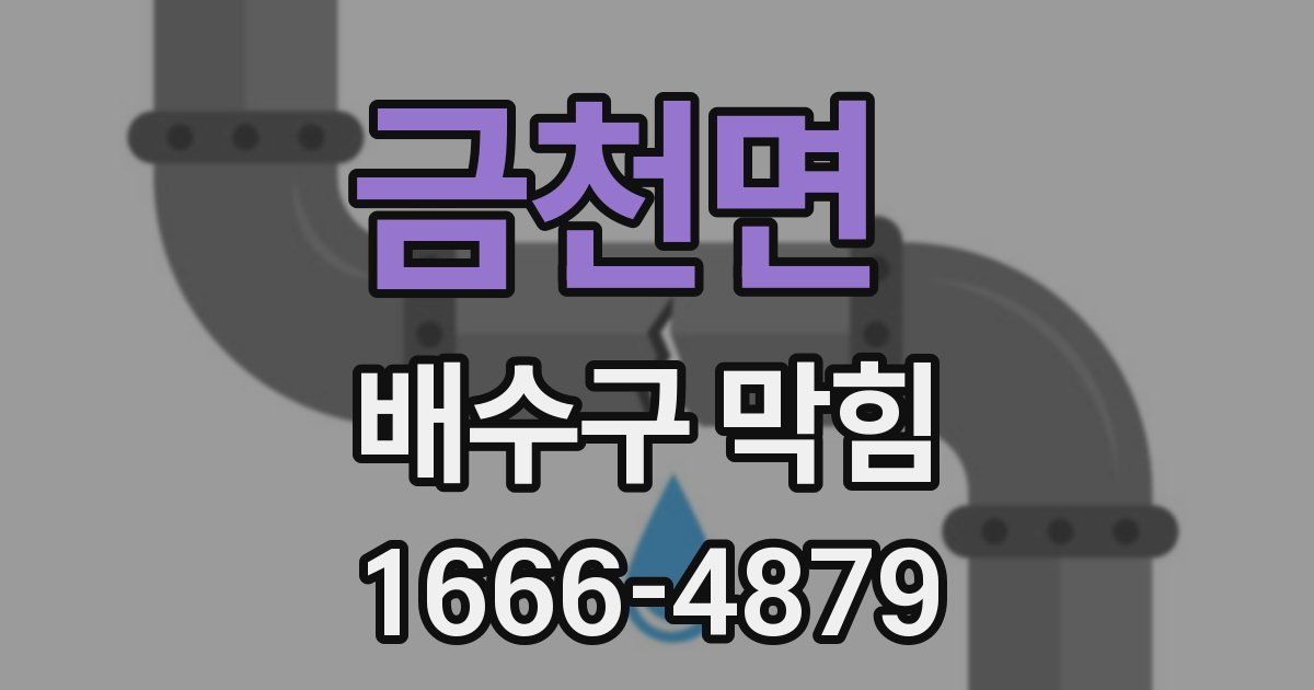 금천면 배수구 막힘