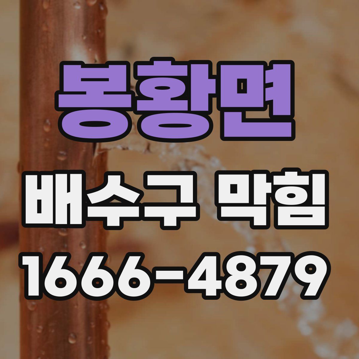 봉황면 배수구 막힘