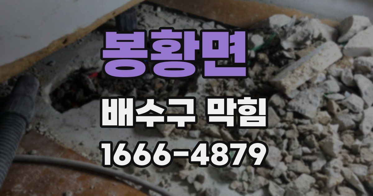 봉황면 배수구 막힘