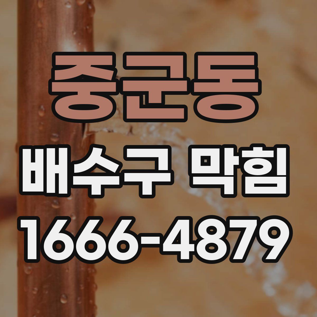 중군동 배수구 막힘