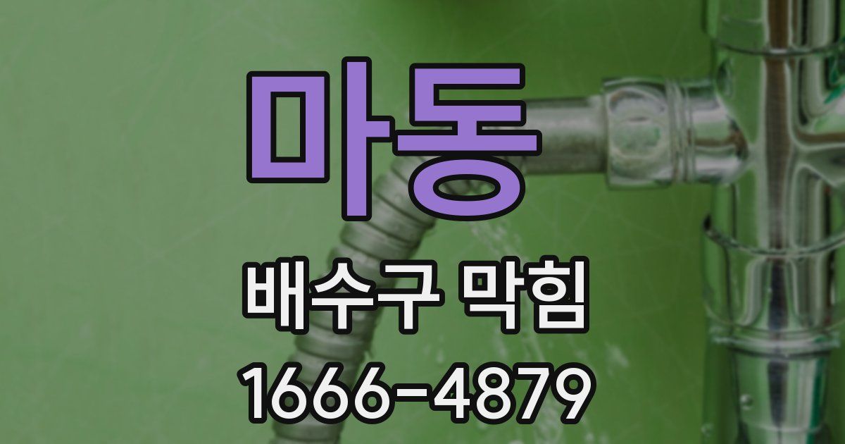 마동 배수구 막힘