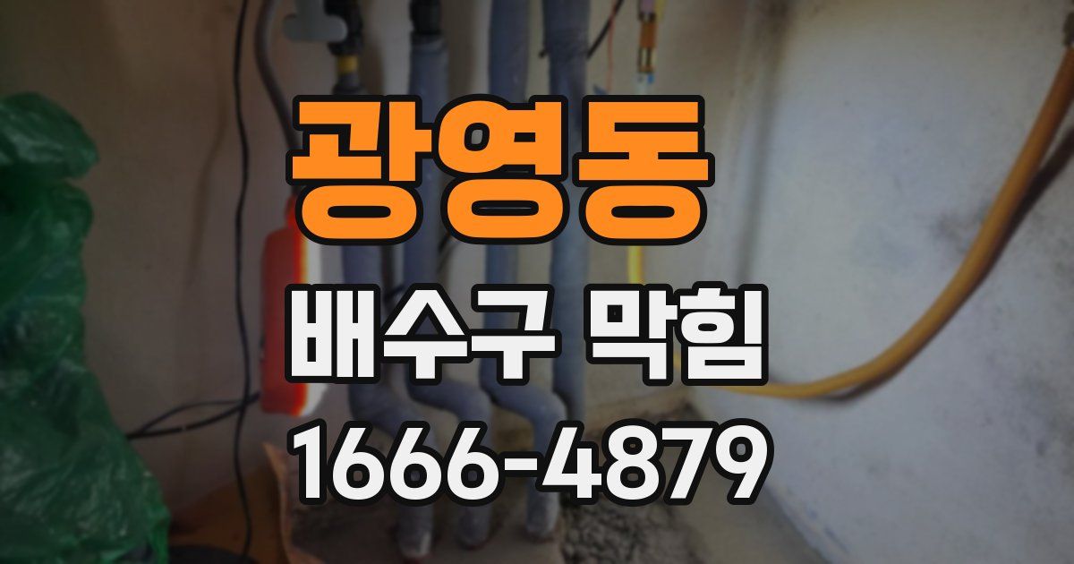 광영동 배수구 막힘