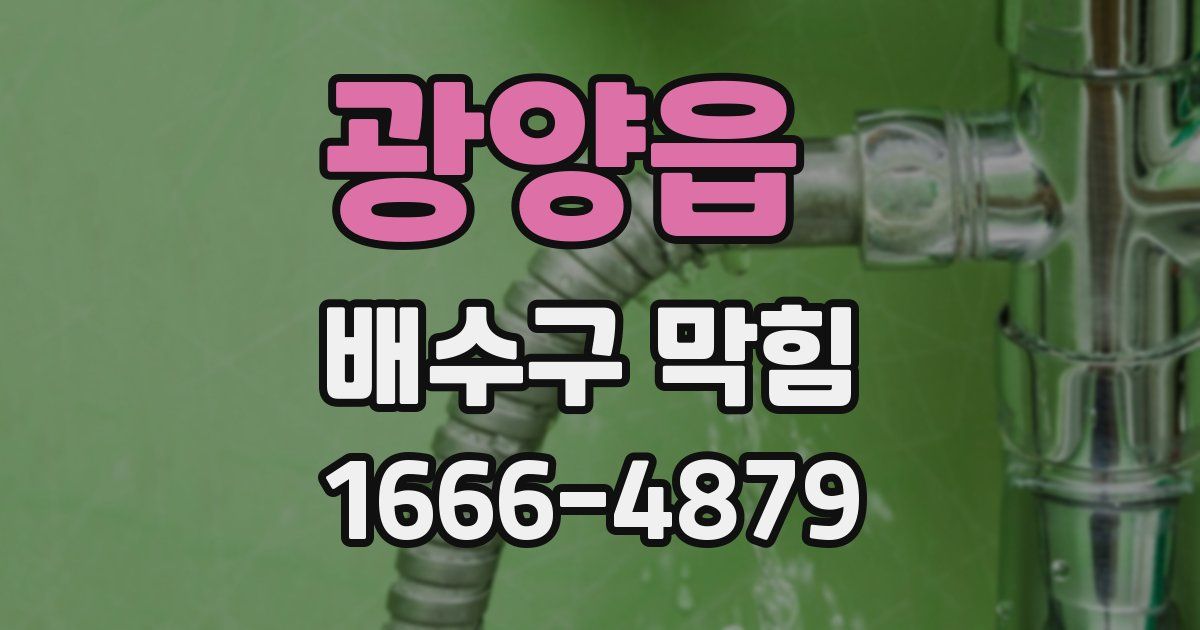 광양읍 배수구 막힘