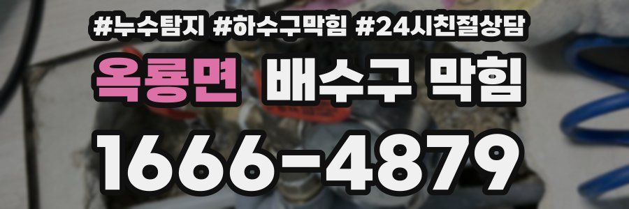 옥룡면 배수구 막힘