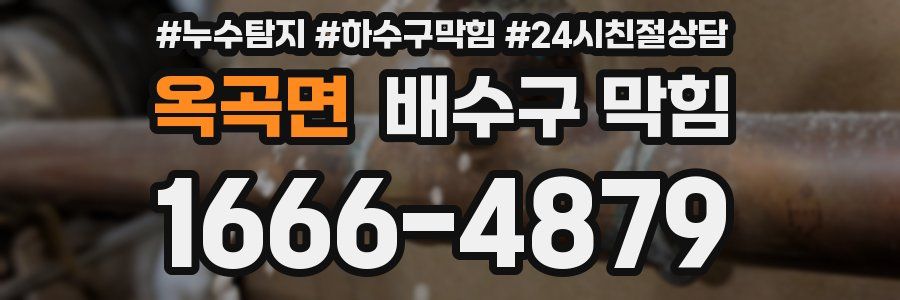 옥곡면 배수구 막힘
