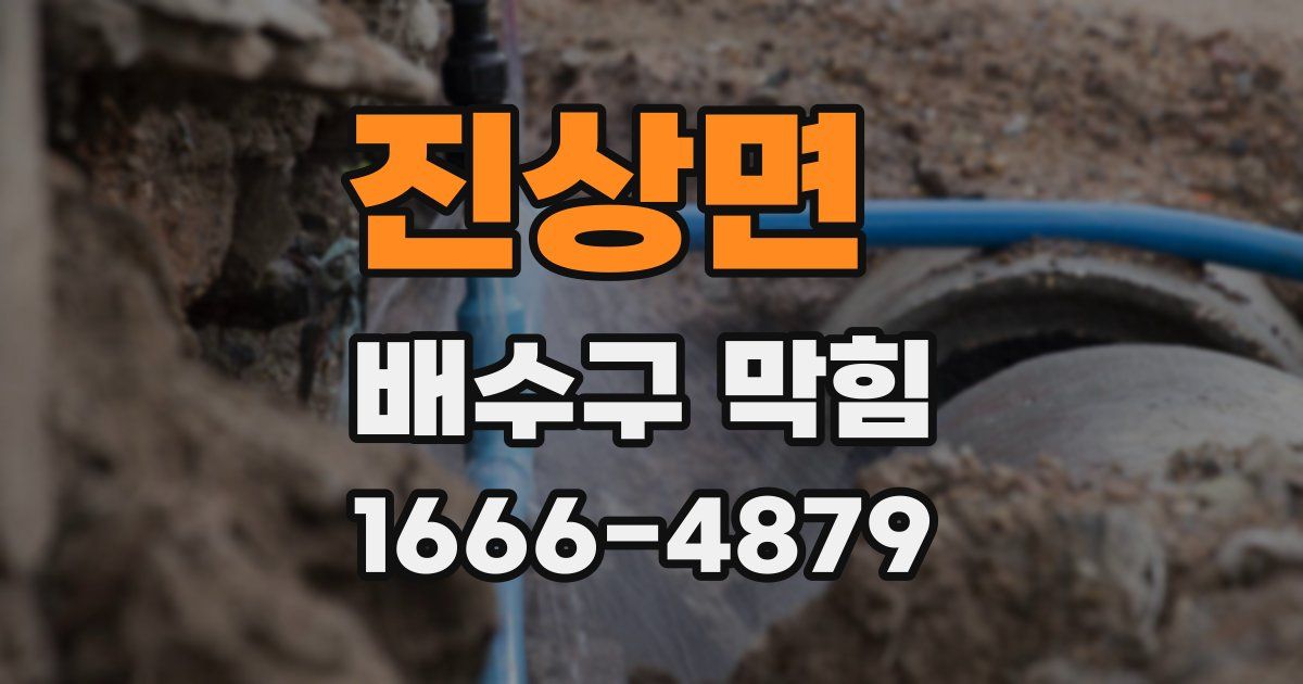 진상면 배수구 막힘