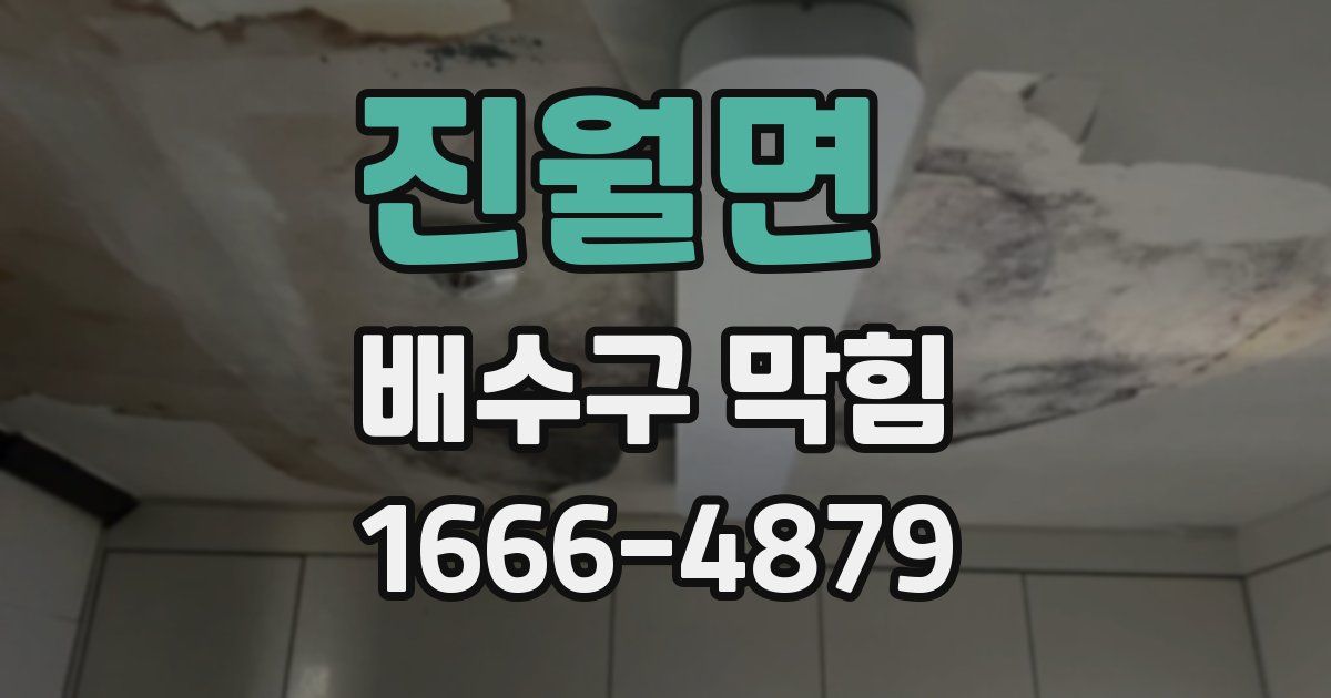 진월면 배수구 막힘
