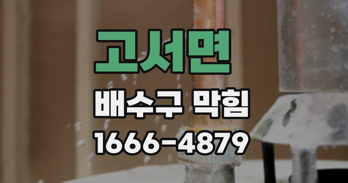 고서면 배수구 막힘