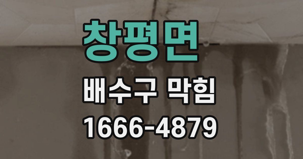 창평면 배수구 막힘