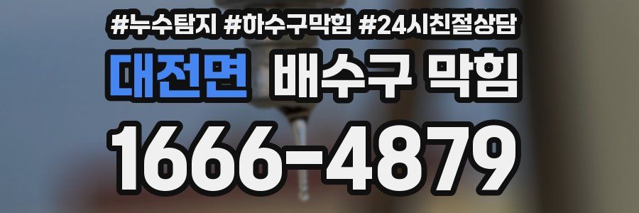 대전면 배수구 막힘