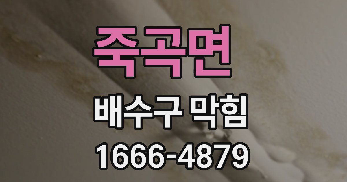 죽곡면 배수구 막힘