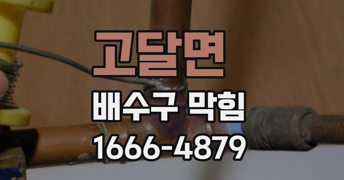 고달면 배수구 막힘