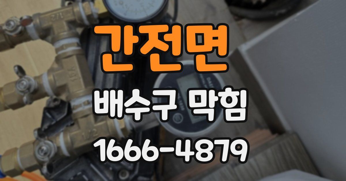 간전면 배수구 막힘