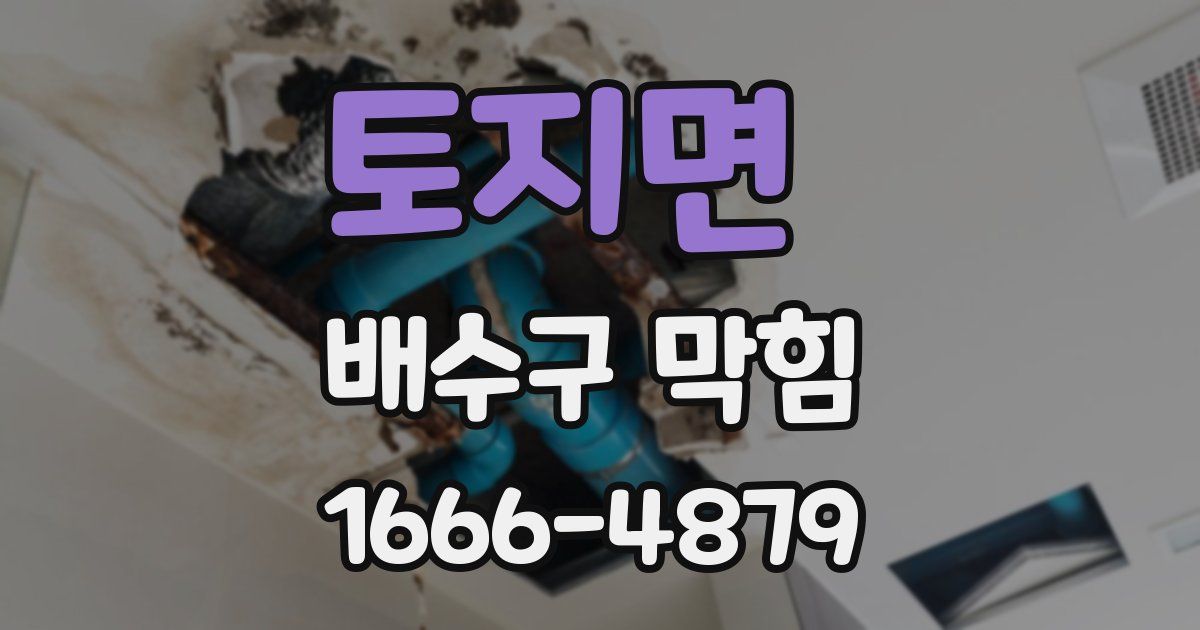 토지면 배수구 막힘